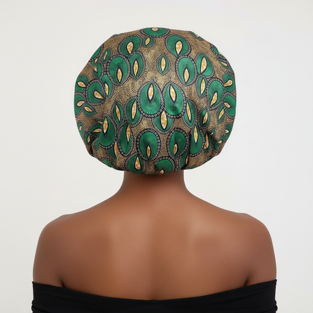 New Women's Extra Large Hair Cap For Sleeping African Printed Satin Cap Elastic Night Turban Artificial Silk Chemo Bonnet - gallery 1