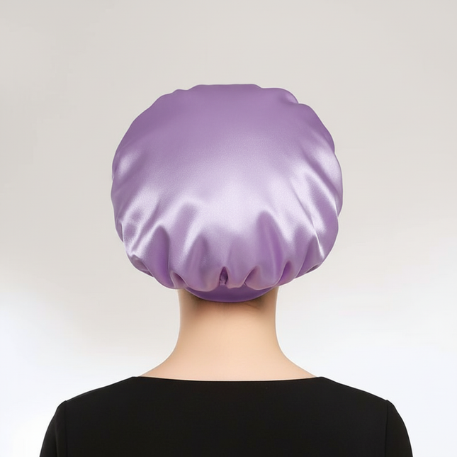 Newly Satin Night Hair Cap Women's Solid Sleeping Hat Sleep Care Bonnet Nightcap For Women Unisex Cap - gallery 1