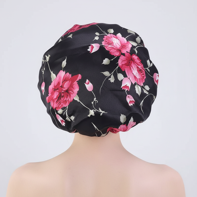 Extra Large Satin Lined Bonnet Women Big Size Beauty Print Satin Silk Bonnet Sleep Night Cap Head Cover Bonnet Hat Wholesale - gallery 1