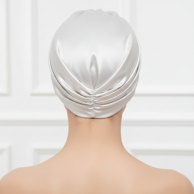 100% Mulberry Silk Bonnet Silk Sleeping Cap Double-Sided Real Silk For Hair Skin  Turban - gallery 1