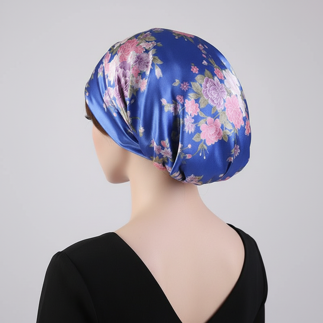 Women Silk Satin Cap Night Sleep Cap Hair Bonnet Hat Head Cover Satin Turban Headscarf Adjustable Ladies Long Hair Care Bonnet - gallery 1