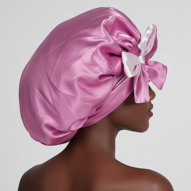 Double Layer Satin BonnetLarge Satin Bonnet Bonnet Hair Bonnet for Sleeping, Reusable Adjusting Hair Care Wrap Cap Sleep Caps Fo - gallery 1