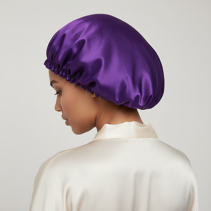 Adjustable Women Satin Sleeping Hat Ladies Fashion Elastic Hair Cap Breathable Nightcap Hair Bonnet Hat Bathroom Shower Cap - gallery 1