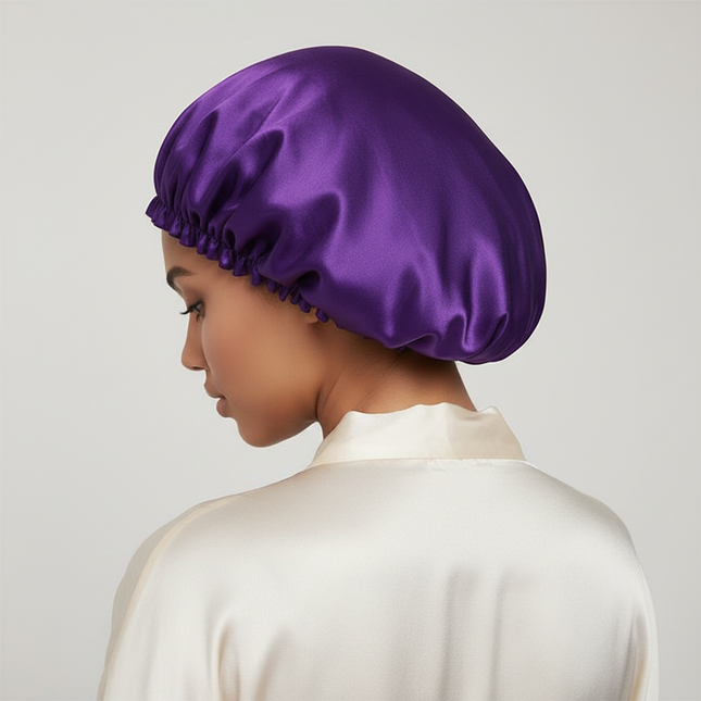 Adjustable Women Satin Sleeping Hat Ladies Fashion Elastic Hair Cap Breathable Nightcap Hair Bonnet Hat Bathroom Shower Cap - gallery 1