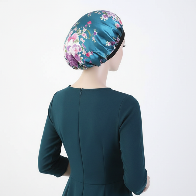 New Satin Hair Caps for Sleeping Women Bath Double Layer Headwear Cover Hat Curly Hair Styling Accessories Hair Cap for Sleeping - gallery 1