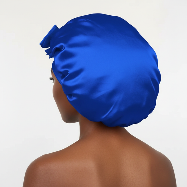 Satin Bonnet Silk Bonnet Adjustable Bonne For Sleeping Hair Bonnet With Tie Band Bonnets For Women Men - gallery 1
