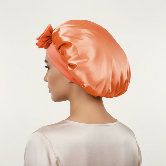 Satin Bonnet Silk Bonnet Adjustable Bonne For Sleeping Hair Bonnet With Tie Band Bonnets For Women Men - gallery 1