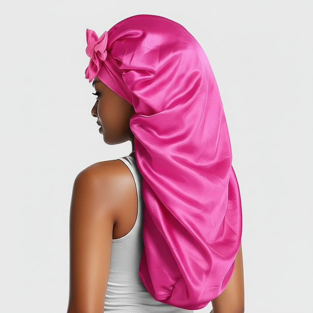 Sleeping Cap with Ribbon for Women, Elastic Satin Bonnet, Sleeping Cap, Breathable Turban, Sleep Headwear, Oversized Bandanas - gallery 1