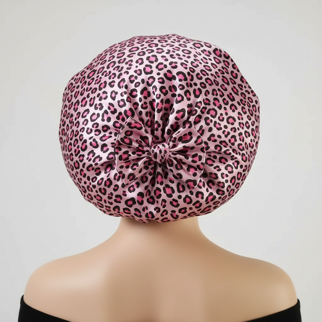 New Large Satin Bonnet Silk Night Sleeping Cap with Head Tie Band Bonnet Edge Wrap for Women Curly Braid Hair - gallery 1