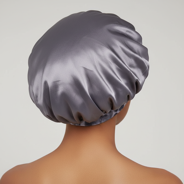 Newest Arrival Women Satin Bonnet Cap Fashion Elastic Wide Band Hair Protect Head Cover Night Sleep Hat Beauty Salon Cover Hair - gallery 1