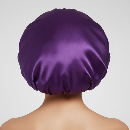 New Women Oversized Silky Hair Soft Elegant Bonnet Solid Color Satin Bonnet Sleeping Night Cap Elastic Shower Bath Hats - gallery 1