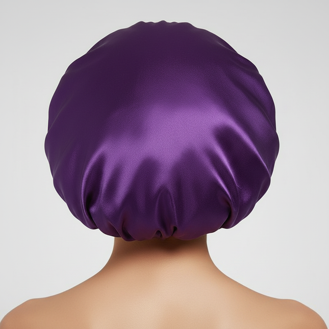 New Women Oversized Silky Hair Soft Elegant Bonnet Solid Color Satin Bonnet Sleeping Night Cap Elastic Shower Bath Hats - gallery 1