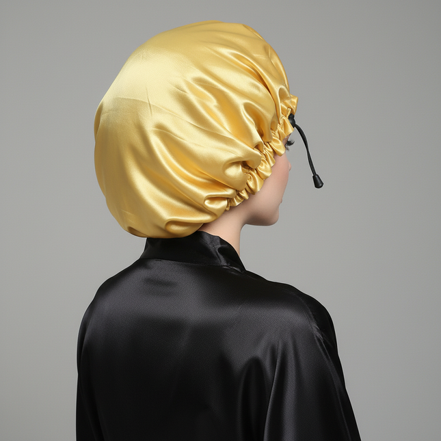 New Women Solid Reversible Satin Bonnet for Curly Hair Cap Double Layer Adjustable Sleep Cap Elastic Hair Cap Haircare Night Hat - gallery 1