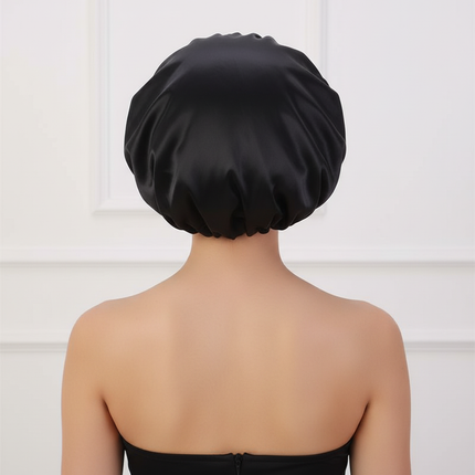 Newest Arrival Women Satin Bonnet Cap Fashion Elastic Wide Band Hair Protect Head Cover Night Sleep Hat Beauty Salon Cover Hair - gallery 1
