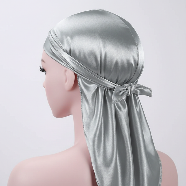 Unisex Silky Durags Bandanas Turban Hat Wigs Doo Men Satin Durag Biker Headwear Headband Hair Accessories Extra Long Tail Du-Rag - gallery 1
