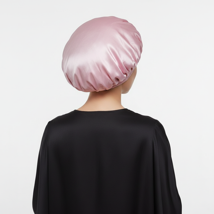 New Women Satin Solid Sleeping Hat Silky Bonnets With Tie Bands Elastic Shower Cap Adjustable Cap For Curly Hair Bonnets - gallery 1
