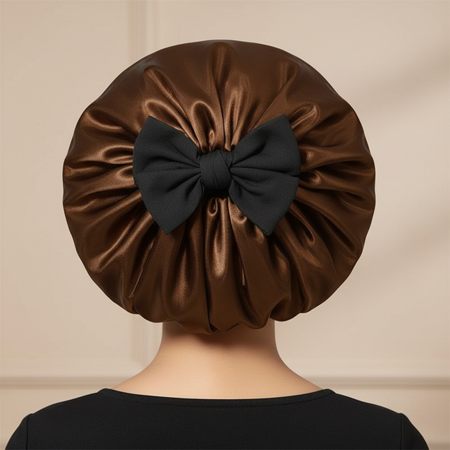 10 Pcs Cheetah-Print Satin Silk Bonnet for Sleeping Cute Bonnet with Long Strap Tie Band Adjustable Sleep Night Cap Hair Bonnet - gallery 1