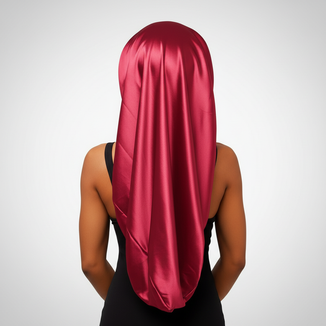 Extra Large Satin Sleep Bonnet - Elastic & Comfortable Night Cap for All Hair Types Bonnet - gallery 1
