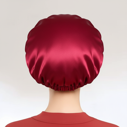 Newly Satin Night Hair Cap Women's Solid Sleeping Hat Sleep Care Bonnet Nightcap For Women Unisex Cap - gallery 1
