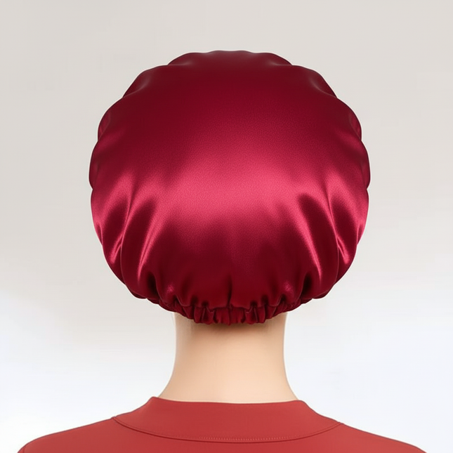 Newly Satin Night Hair Cap Women's Solid Sleeping Hat Sleep Care Bonnet Nightcap For Women Unisex Cap - gallery 1