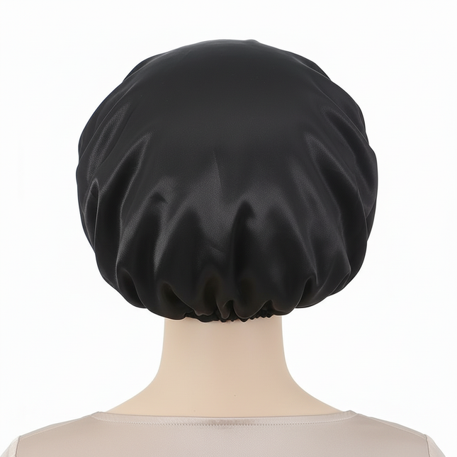 Newly Satin Night Hair Cap Women's Solid Sleeping Hat Sleep Care Bonnet Nightcap For Women Unisex Cap - gallery 1