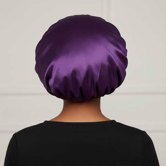 New Women's Extra Large Hair Cap For Sleeping African Printed Satin Cap Elastic Night Turban Artificial Silk Chemo Bonnet - gallery 1