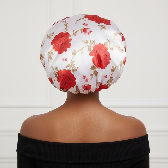 New Women's Extra Large Hair Cap For Sleeping African Printed Satin Cap Elastic Night Turban Artificial Silk Chemo Bonnet - gallery 1