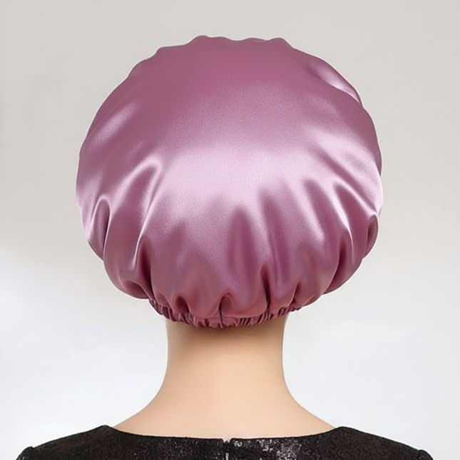 Newly Satin Night Hair Cap Women's Solid Sleeping Hat Sleep Care Bonnet Nightcap For Women Unisex Cap - gallery 1