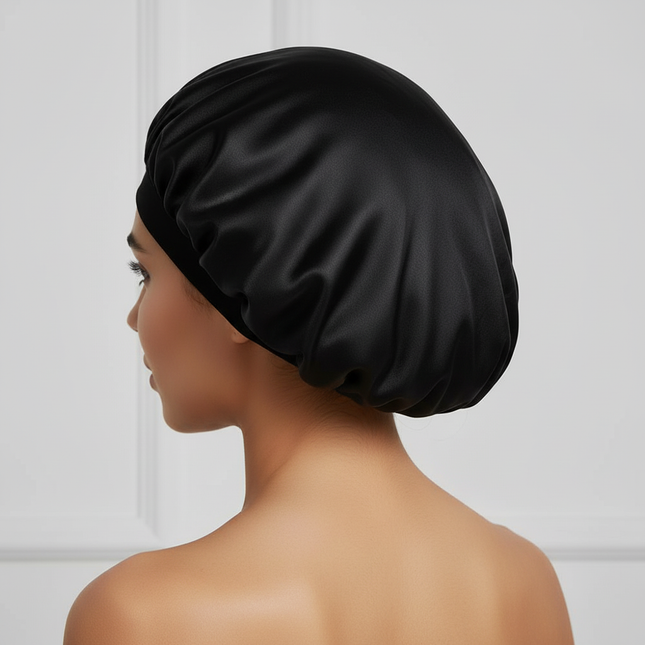 3pcs/set, Durag & Bonnet & Dome Hats, Solid Color Elastic Satin Bonnet Night Cap, Lightweight Pirate Hats - gallery 1