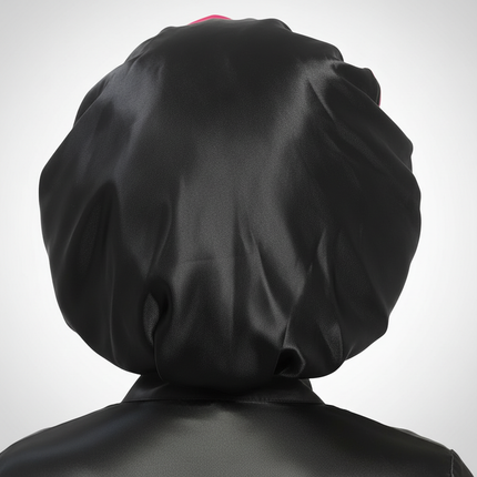 Double satin nightcap flanging wooden ear shower cap lace home hat Queen Lady Princess Hat - gallery 1