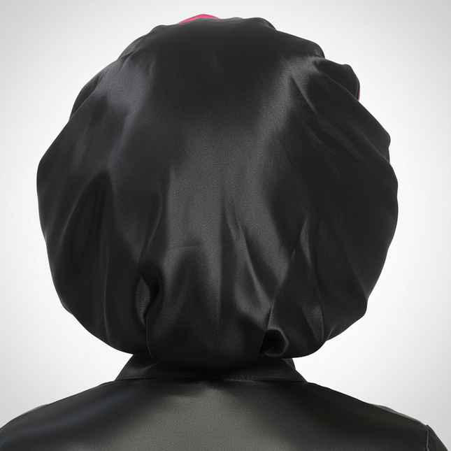 Double satin nightcap flanging wooden ear shower cap lace home hat Queen Lady Princess Hat - gallery 1