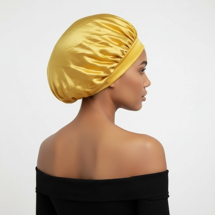 Satin Wide-brimmed Nightcap Styling Silk Headband for Sleeping Nightcap with Elasticated Floppy Band Cap Hair Shower Cap - gallery 1