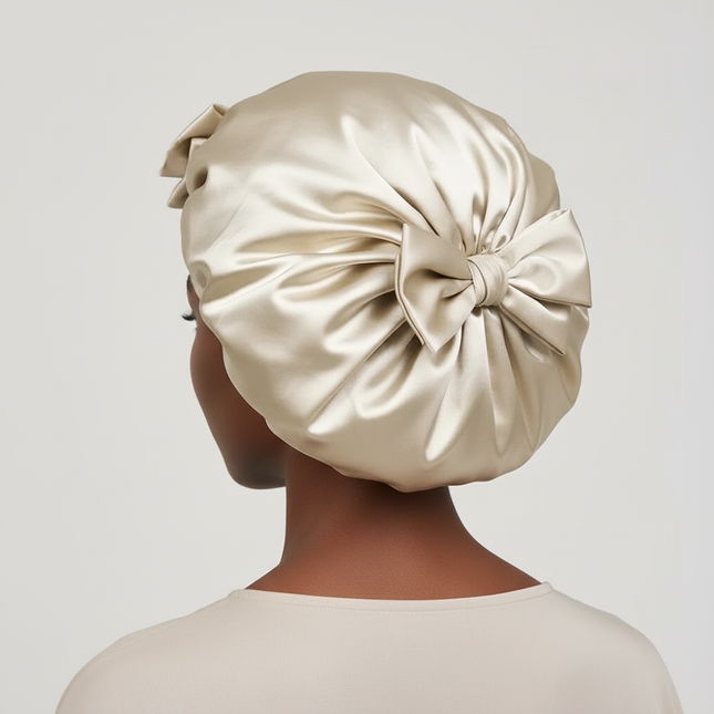 Satin Bonnet Silk Bonnet Adjustable Bonne For Sleeping Hair Bonnet With Tie Band Bonnets For Women Men - gallery 1