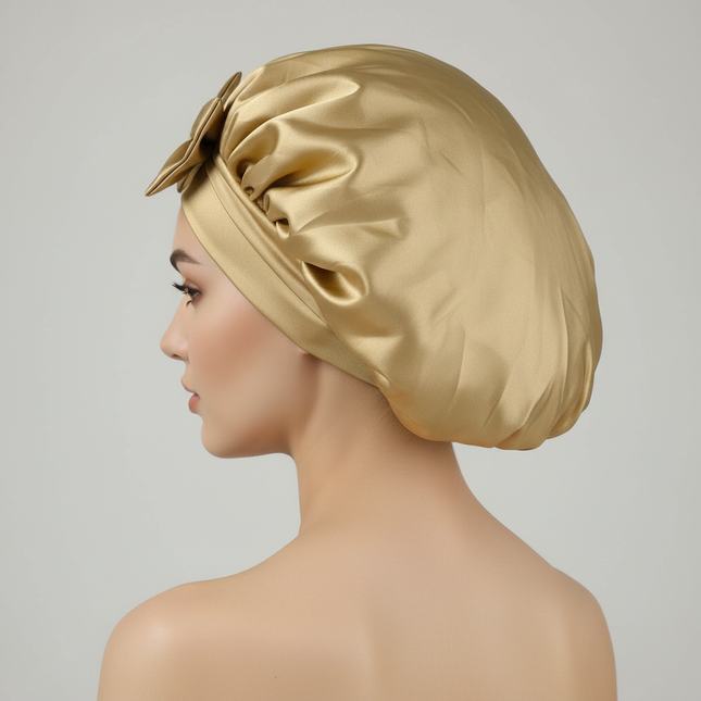 Satin Bonnet Silk Bonnet Adjustable Bonne For Sleeping Hair Bonnet With Tie Band Bonnets For Women Men - gallery 1