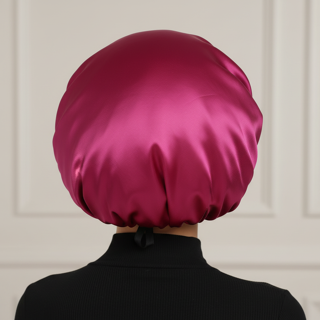 Reversible Satin Sleep Sleeping Cap for Women Men Headscarf Elastic Hair Care Bonnet Cancer Chemo Caps Adjustable Headwear Hats - gallery 1