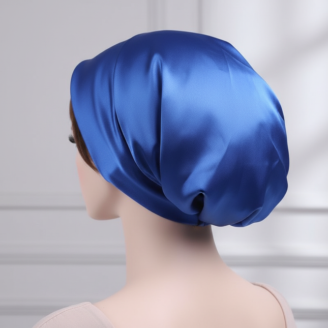 Women Silk Satin Cap Night Sleep Cap Hair Bonnet Hat Head Cover Satin Turban Headscarf Adjustable Ladies Long Hair Care Bonnet - gallery 1