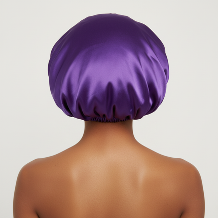 New Women Extra Large Satin Sleep Cap Solid Satin Bonnet Hair Styling Sleep Hat Wrap Shower Cap Beauty Hair Styling Tools - gallery 1