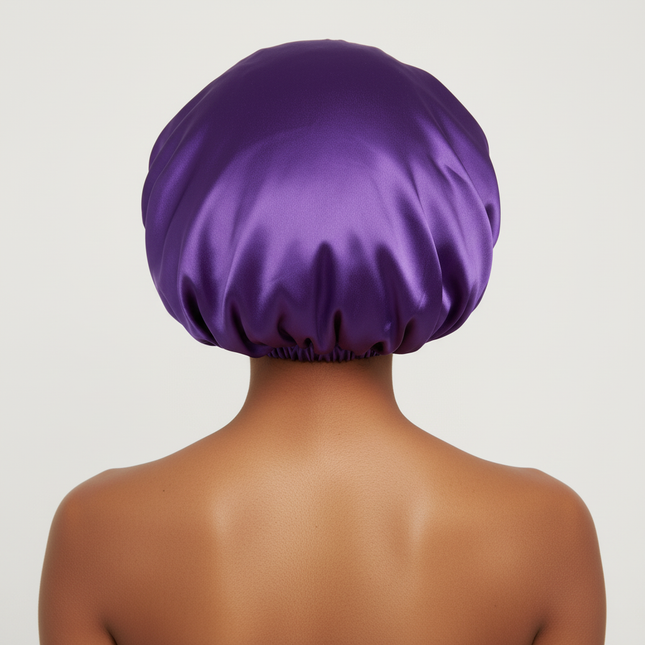 New Women Extra Large Satin Sleep Cap Solid Satin Bonnet Hair Styling Sleep Hat Wrap Shower Cap Beauty Hair Styling Tools - gallery 1