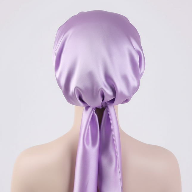 Women Silk Satin Cap Night Sleep Cap Hair Bonnet Hat Head Cover Satin Turban Headscarf Adjustable Ladies Long Hair Care Bonnet - gallery 1