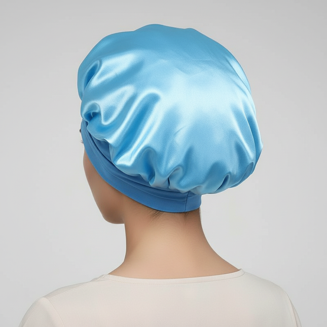Satin Sleeping Cap Milk Silk Night Sleeping Bonnet Shredded Milk Caps Head Tie Band Bonnet Edge Wrap Protect Curly Braid Hair - gallery 1