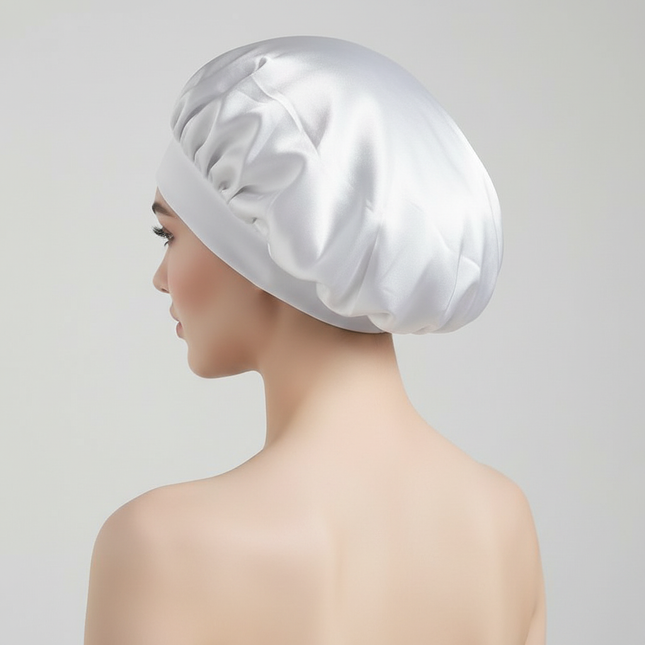 Satin Wide-brimmed Nightcap Styling Silk Headband for Sleeping Nightcap with Elasticated Floppy Band Cap Hair Shower Cap - gallery 1