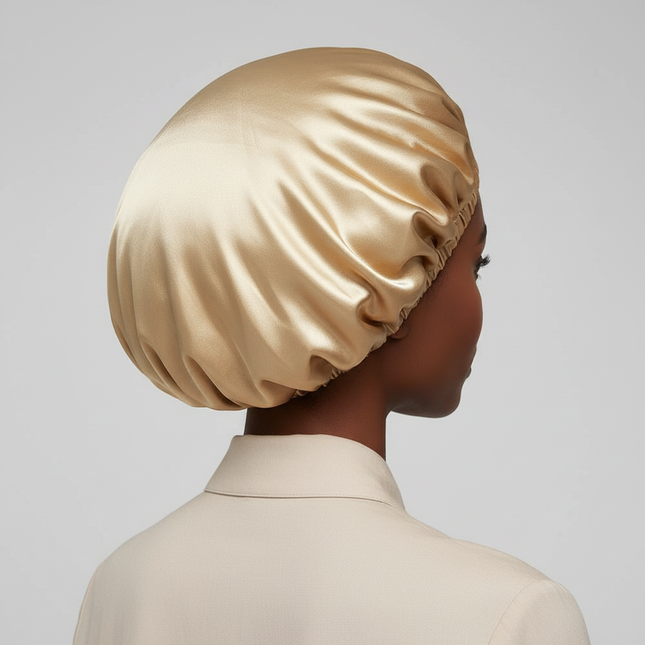 New Women Oversized Silky Hair Soft Elegant Bonnet Solid Color Satin Bonnet Sleeping Night Cap Elastic Shower Bath Hats - gallery 1