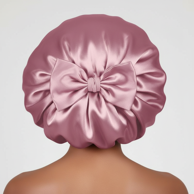 New Women Satin Solid Sleeping Hat with Stretchy Tie Band Elastic Night Shower Cap Adjustable Hair Head Cover Bonnet turban - gallery 1