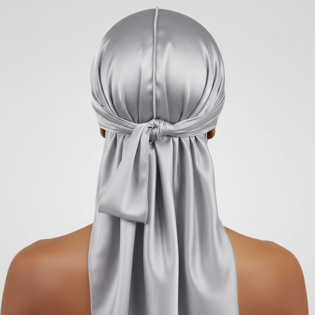 Men's Silk Durag Bonnet Bandana Silky Du Rag Doo Rag Long Tail Waves Cap - gallery 1