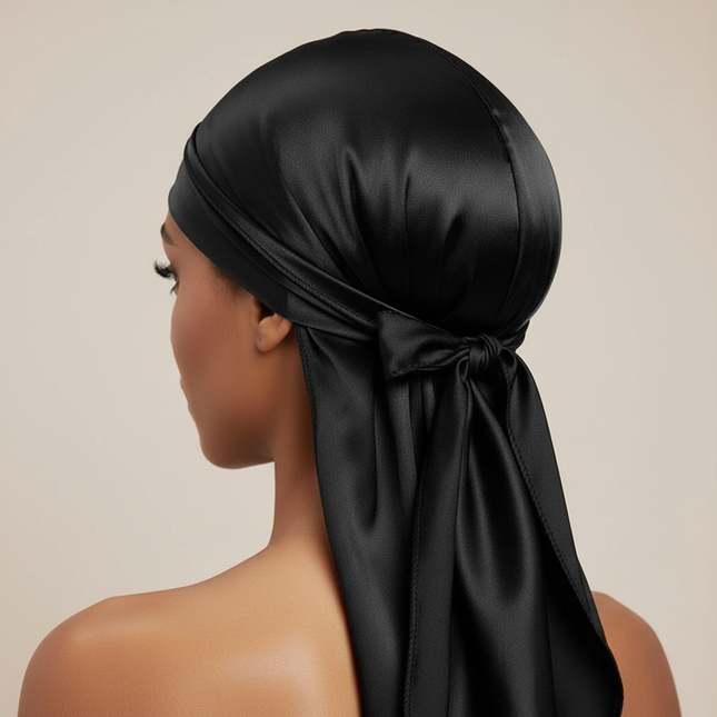 Unisex Silky Durags Bandanas Turban Hat Wigs Doo Men Satin Durag Biker Headwear Headband Hair Accessories Extra Long Tail Du-Rag - gallery 1