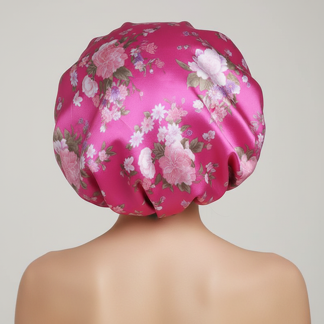 New Women's Extra Large Hair Cap For Sleeping African Printed Satin Cap Elastic Night Turban Artificial Silk Chemo Bonnet - gallery 1