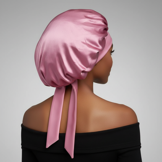 Women Satin Solid Sleeping Hat Night Sleep Cap for Women Shower Caps Waterproof Solid Sleeping Hair Bonnets Adjustable Cap - gallery 1