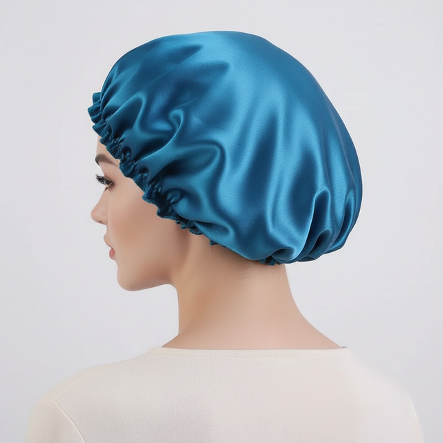 Unisex Adults Satin Nightcap Wide-brimmed Sleeping Cap for Spring Autumn Winter - gallery 1