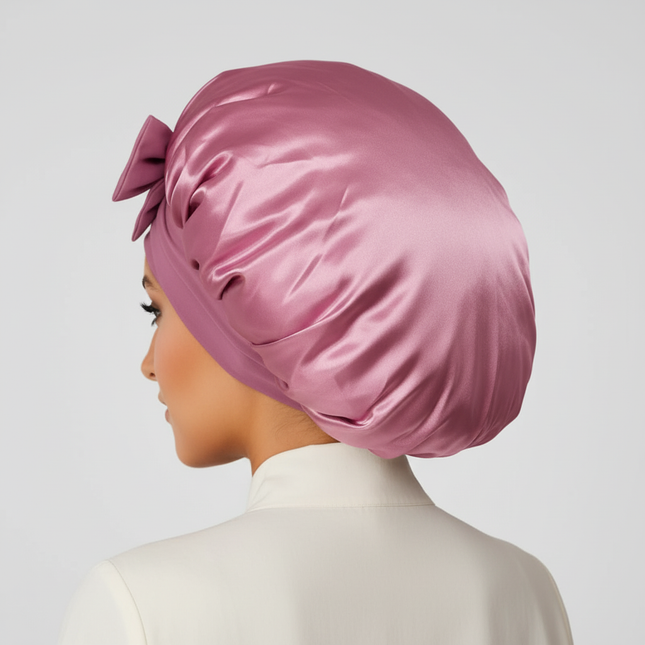 Satin Bonnet Silk Bonnet Adjustable Bonne For Sleeping Hair Bonnet With Tie Band Bonnets For Women Men - gallery 1