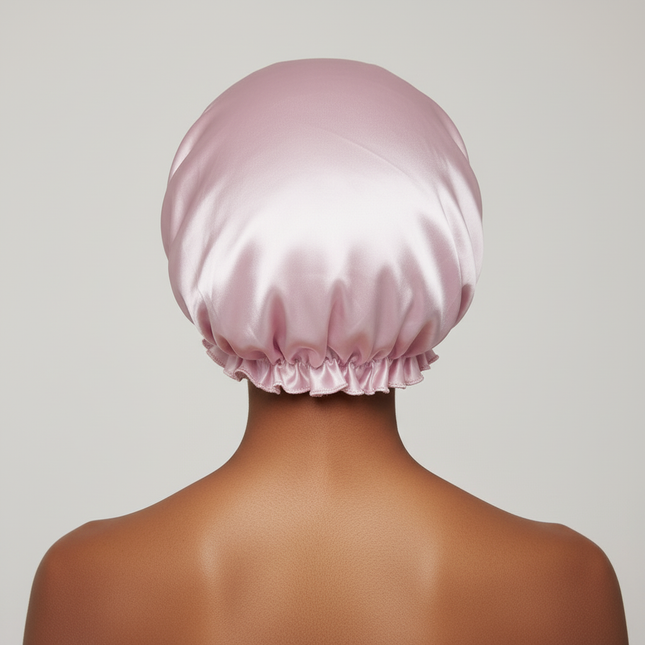 Adults Satin Nightcap Wide-brimmed Hair Loss Cap Solid Color Men Women Sleeping Cap - gallery 1